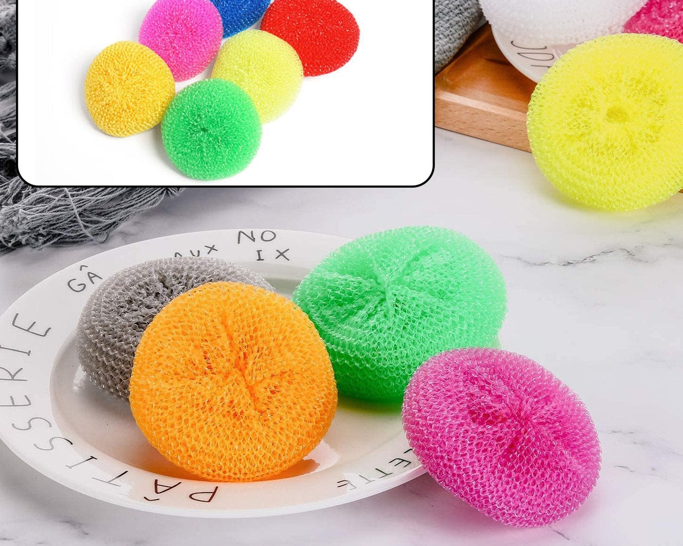 Round nylon scrubbers pack