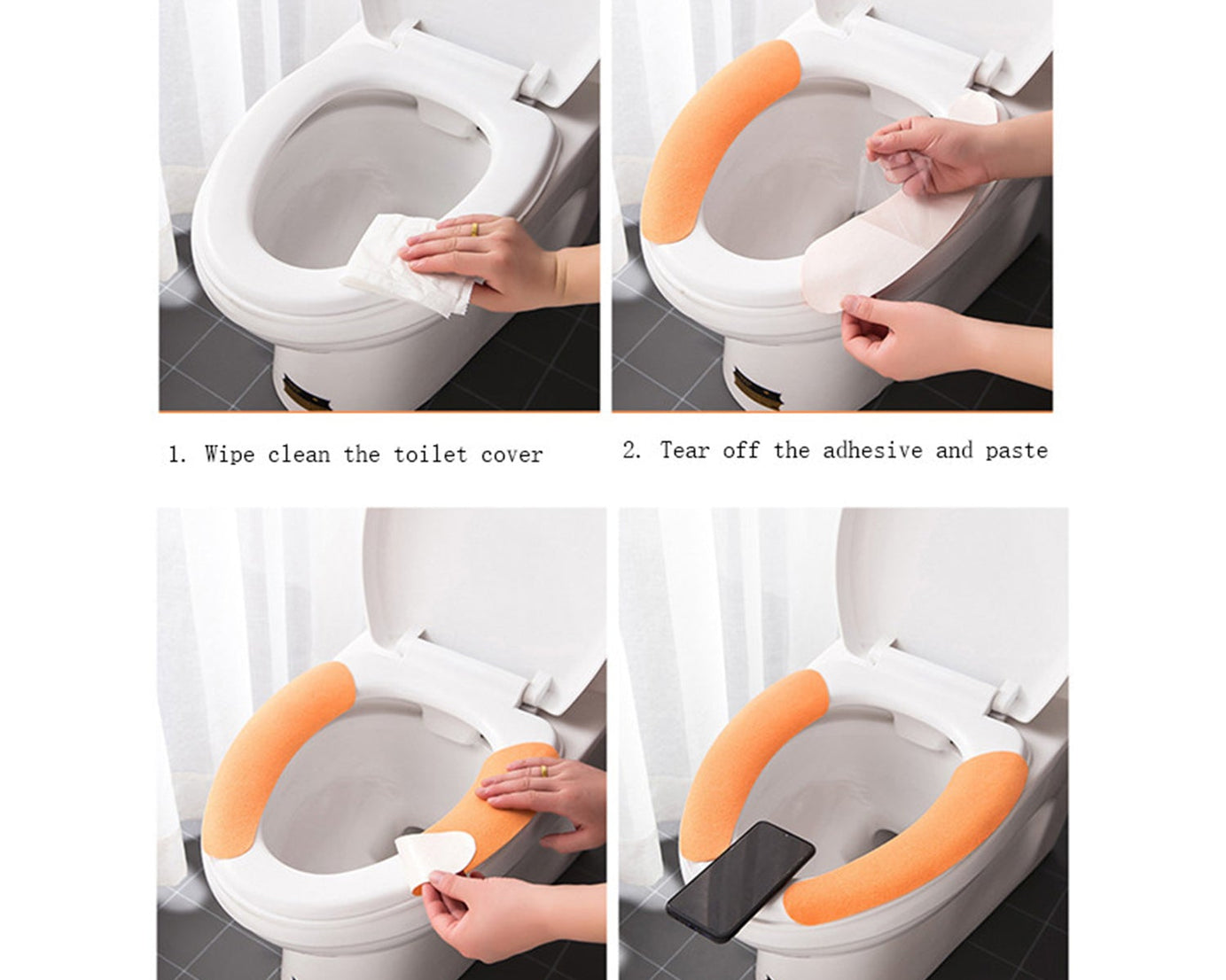 Toilet Seat Cover, Toilet Seat Cushion Soft and Warm Washable Toilet seat Cover Pads Comfortable