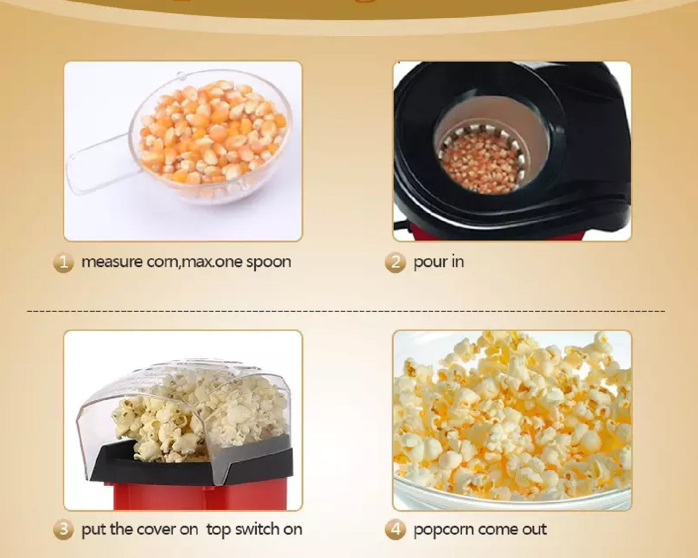 Popcorn maker machine for homemade snacks