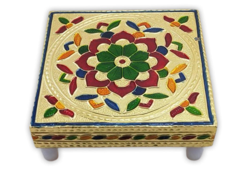 Wooden multipurpose stool set in multi-color