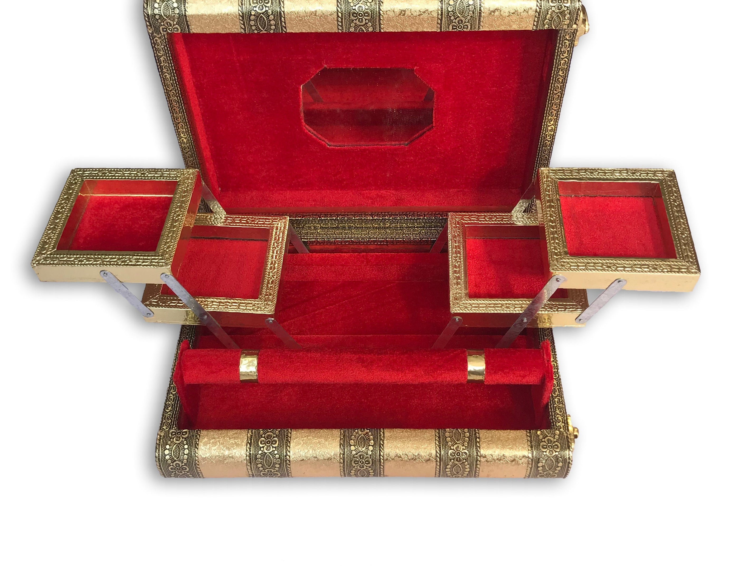 Jewelry storage box for women with various compartments