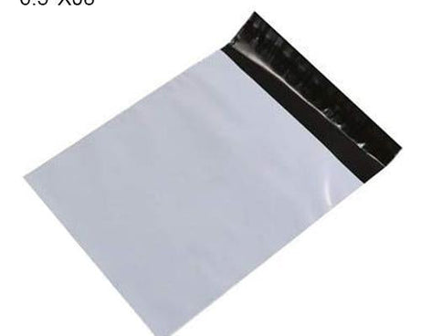 Close-up of small tamper-proof courier bags.