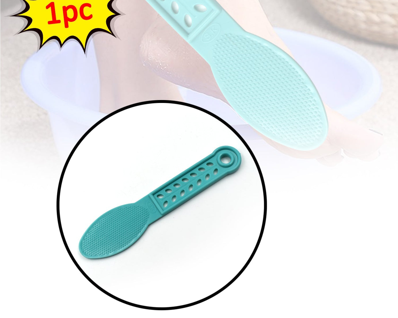 Pedicure foot scrubber.