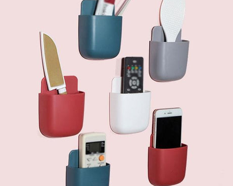 Remote storage organizer, wall mounted, multicolour.