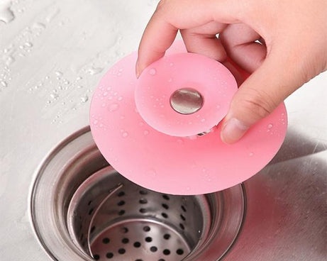 Sink cover with silicone material.