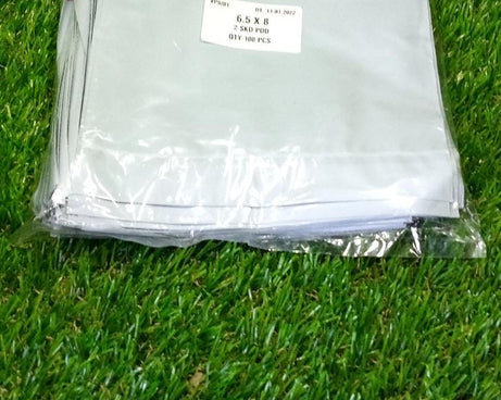 Detailed view of tamper-proof courier bags.