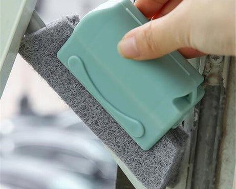 Brush for cleaning narrow window grooves