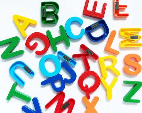 Magnetic letters for learning to spell