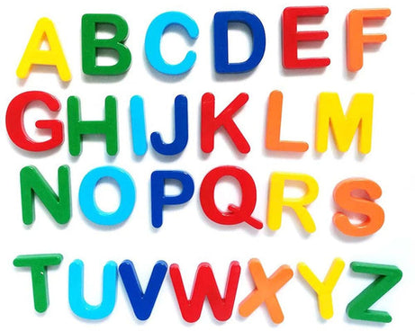 Set of colorful magnetic letters