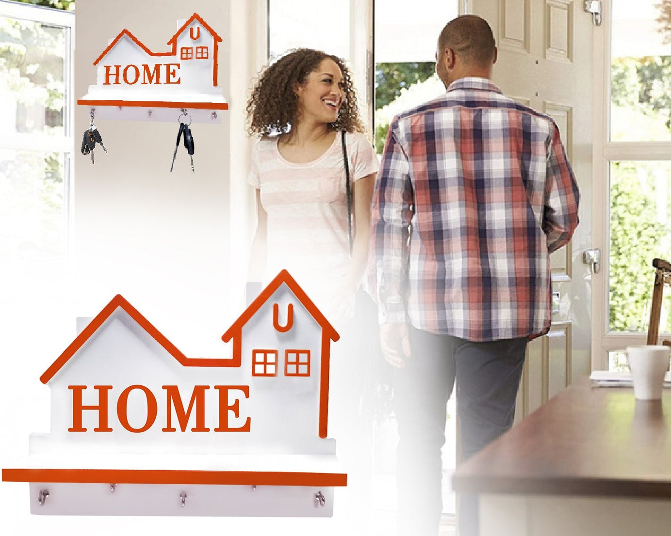 Decorative key holder wall mount