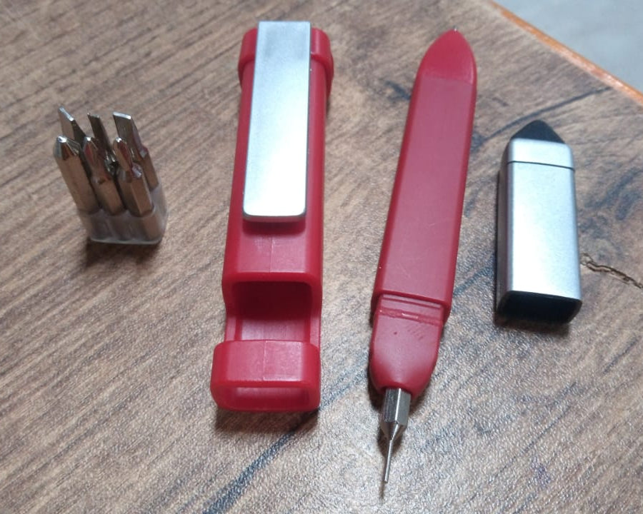 Pen-Shaped Phone Holder with Screwdriver Sets, Multi-Function Pen 4 in 1 Tech Tool Pen, Portable Phone Tools with Capacitive Stylus Ball Point Pen Mobile