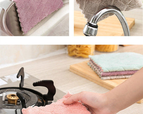 Multi-purpose kitchen cleaning towel in bright colors