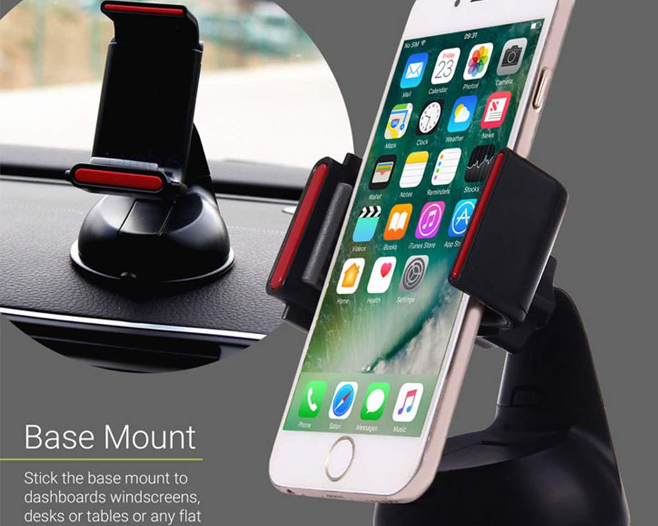 Mobile holder with adjustable angles.