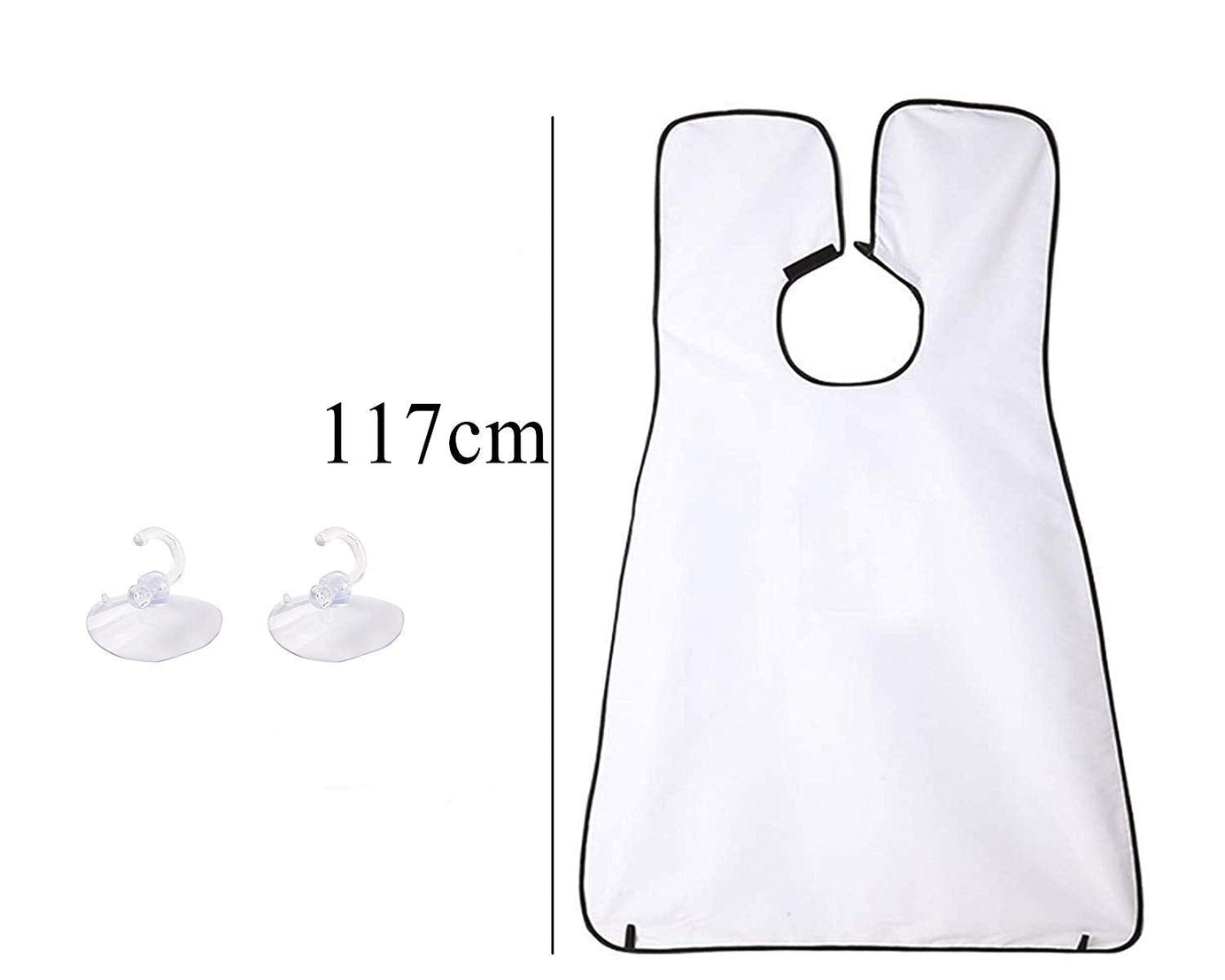 Hair clippings catcher apron for beard trimming