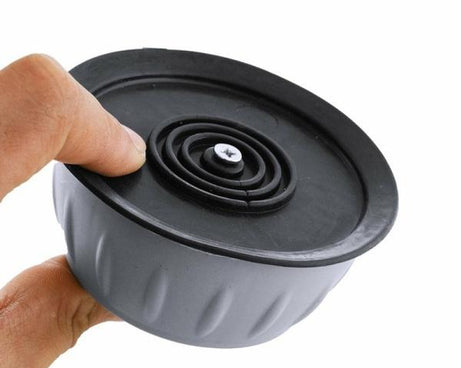 Machine leveling feet with anti-vibration pads, shock absorbing