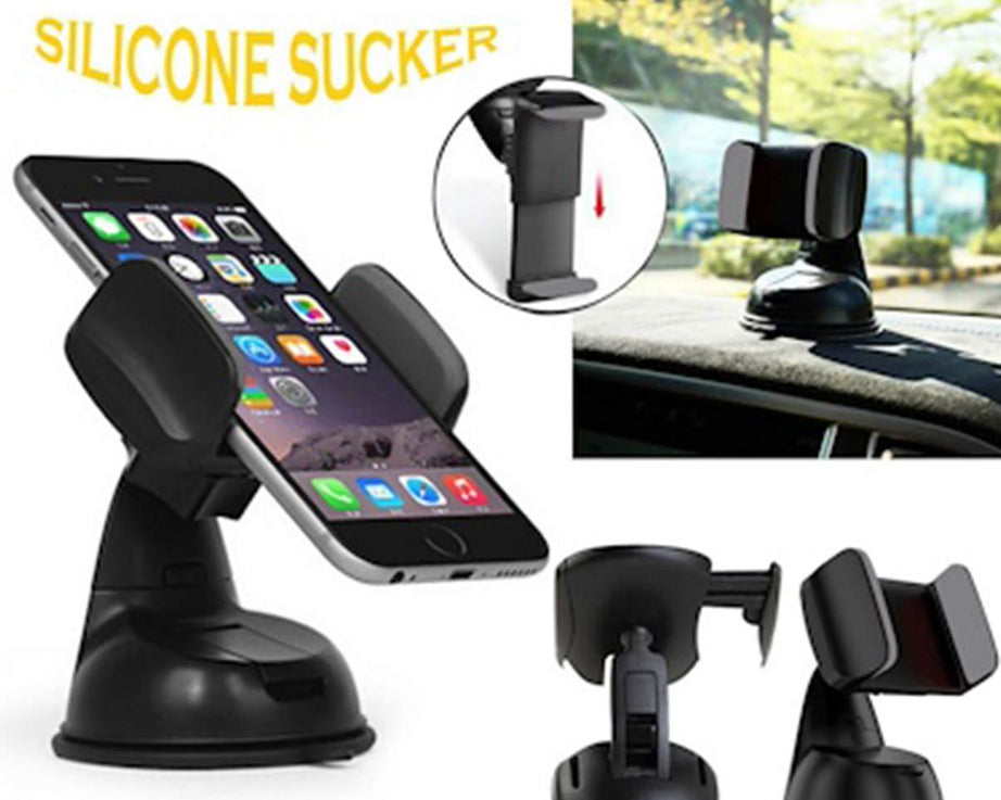 Silicone sucker mobile stand in use.