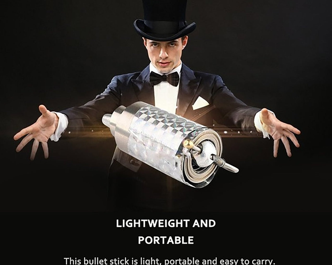 Magic Toy Metal High Elasticity Steel Silver Appearing Cane Magic Toy Magic Steel