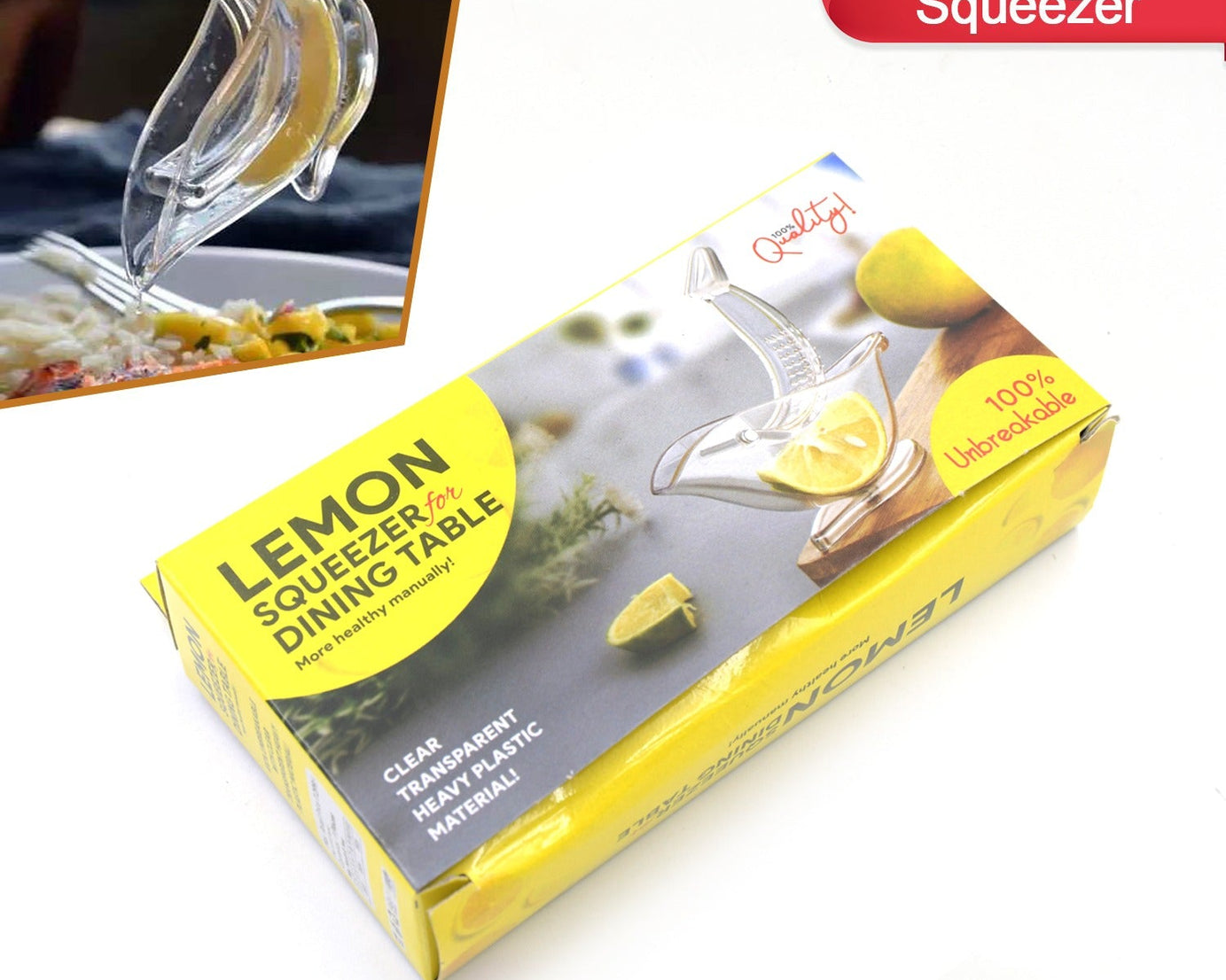Transparent fruit juicer for lemon and lime