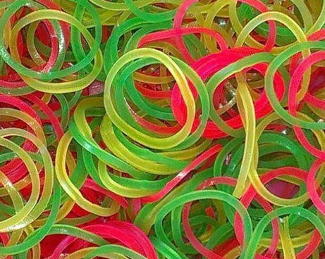 RUBBER BAND FOR OFFICE/HOME AND KITCHEN ACCESSORIES ITEM PRODUCTS, ELASTIC RUBBER BANDS, FLEXIBLE REUSABLE NYLON ELASTIC UNBREAKABLE, FOR STATIONERY, SCHOOL MULTICOLOR