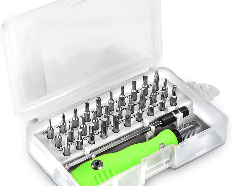 32 in 1 Mini Screwdriver Bits Set with Magnetic Flexible Extension Rod