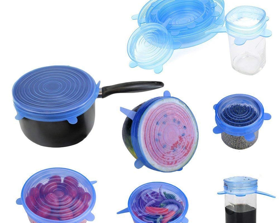 Multi-size stretch lids for containers