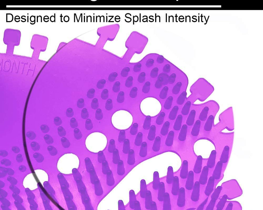 Urinal mat with anti-splash design.