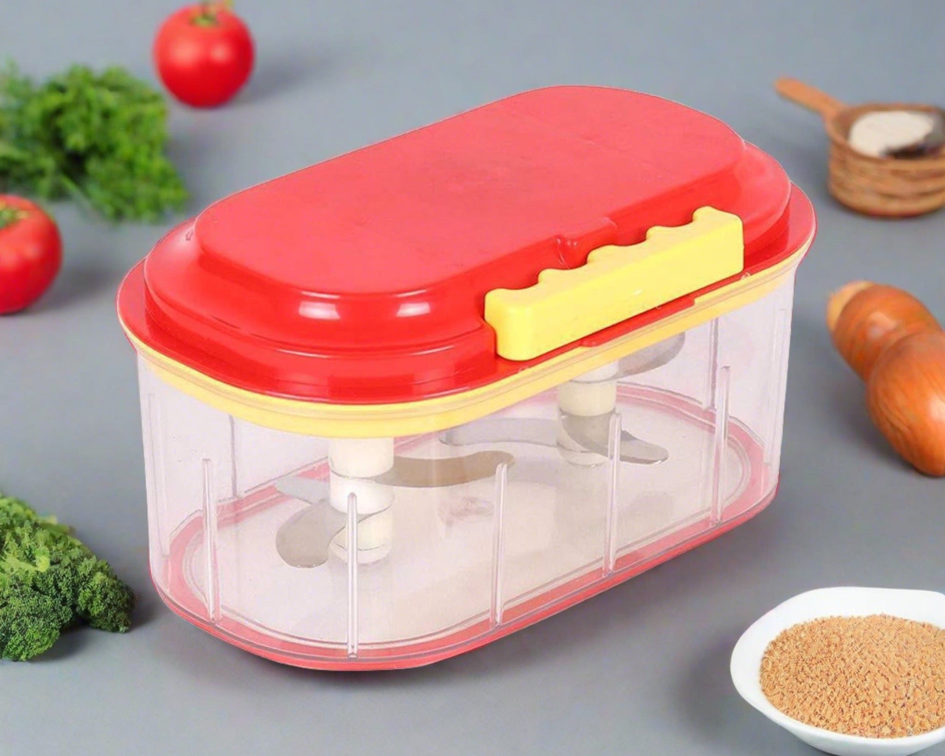 1000ml plastic vegetable chopper.