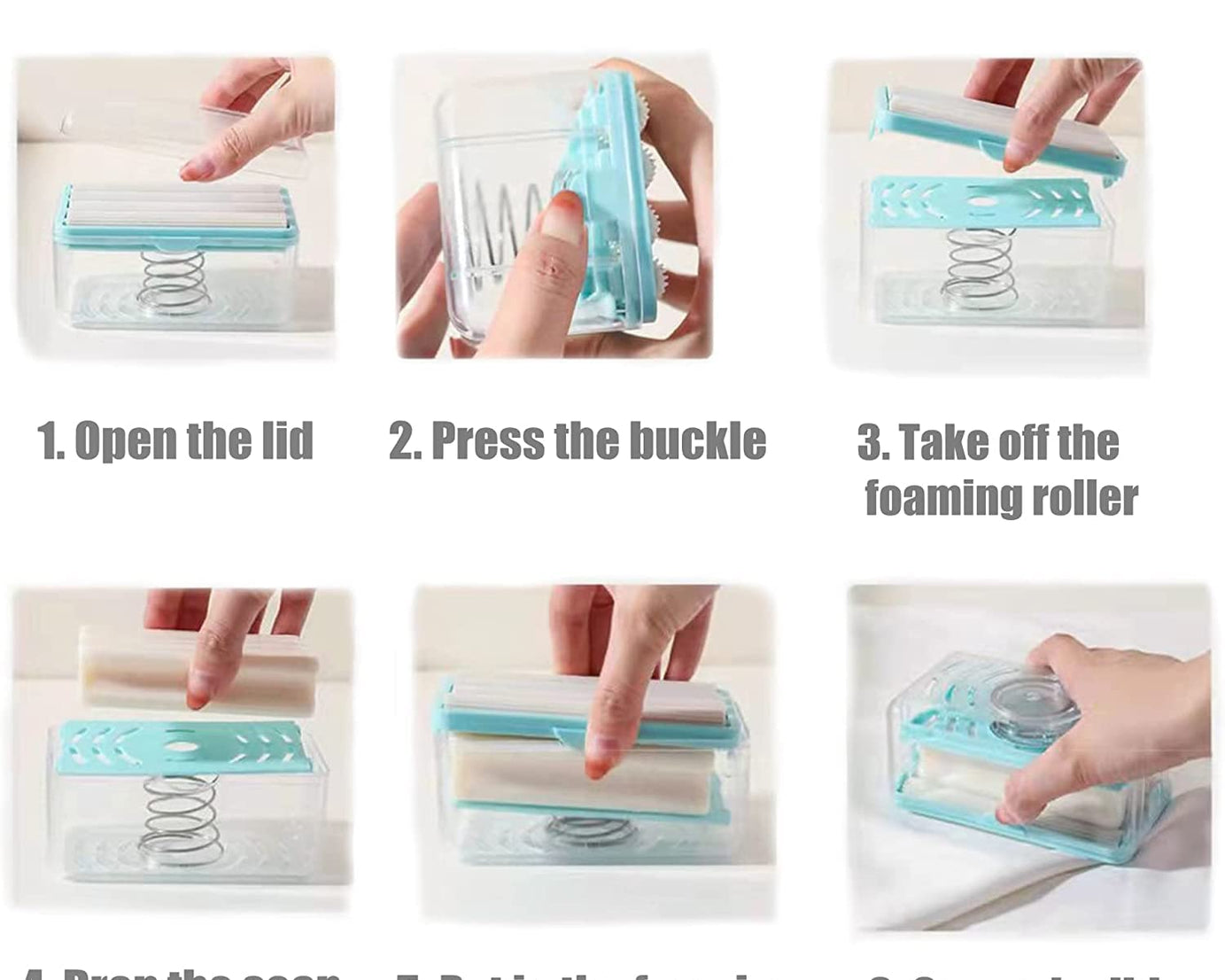 2-in-1 Portable Soap Dish & Dispenser: Roller, Drain Holes, Foaming