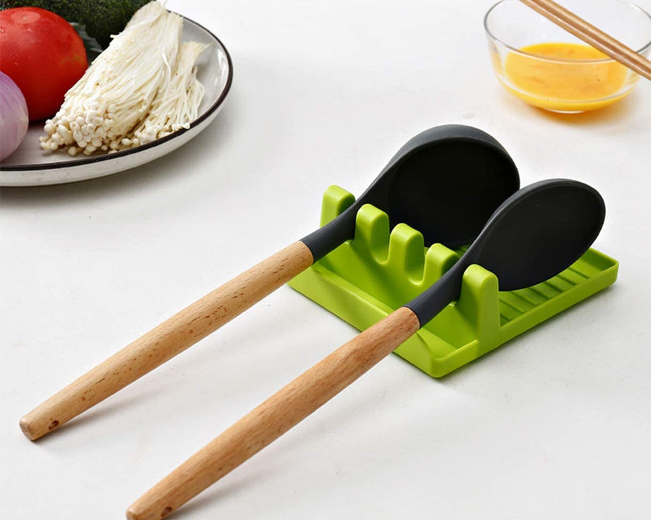 Multi-functional spatula holder for kitchen utensils