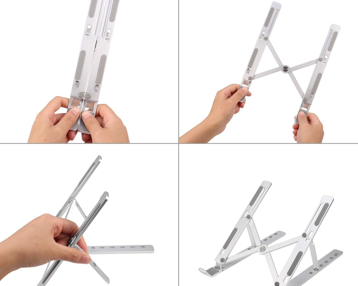 Laptop Stand for Desk | Metal Portable Laptop Stand, with 6 Adjustable Angles | Laptop Riser, Phone, and Tablet Stand | Compatible for All Laptop