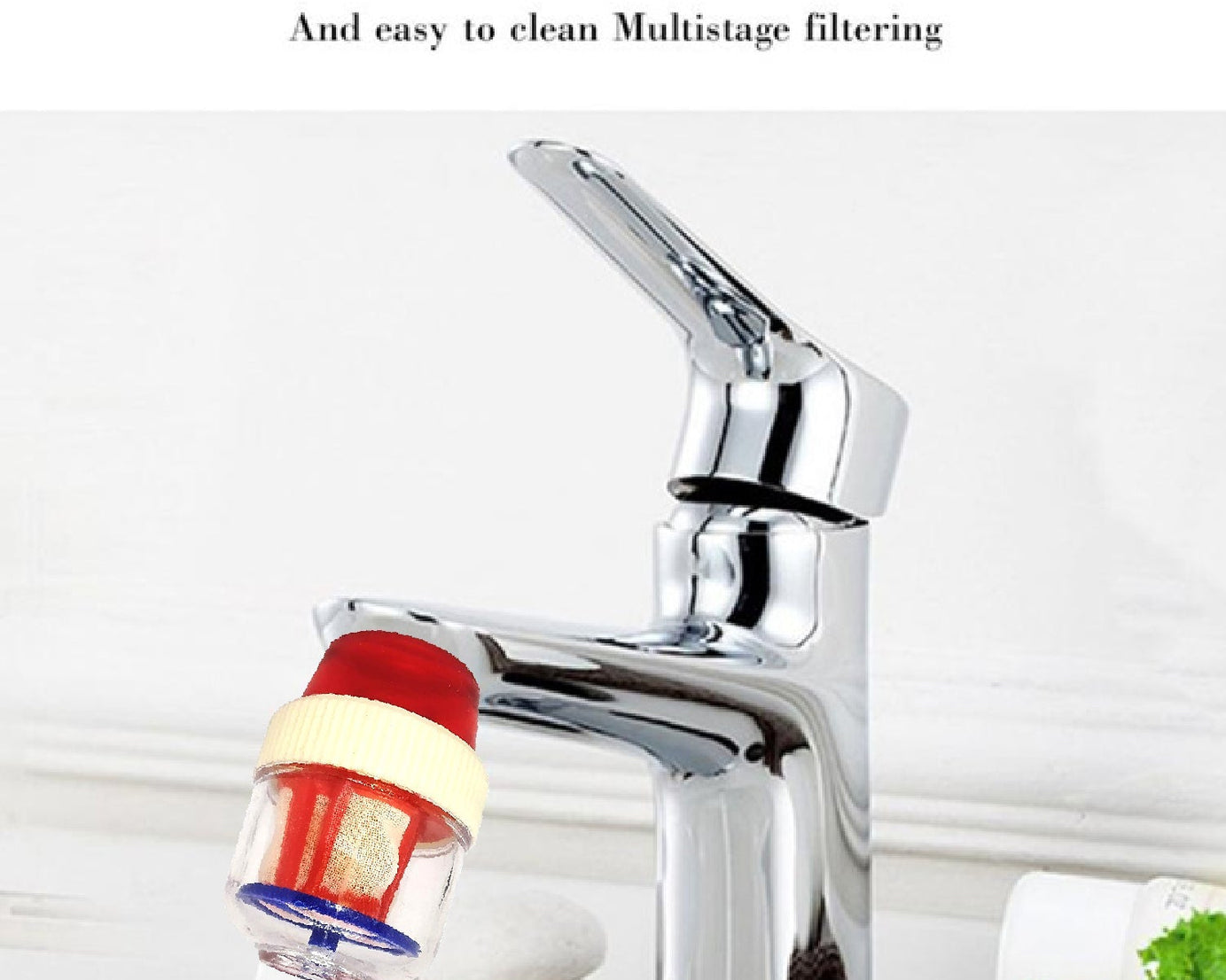 Plastic candle filter cartridge for water taps.