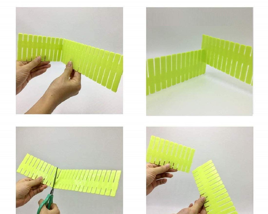 Kitchen drawer dividers and organizers set.