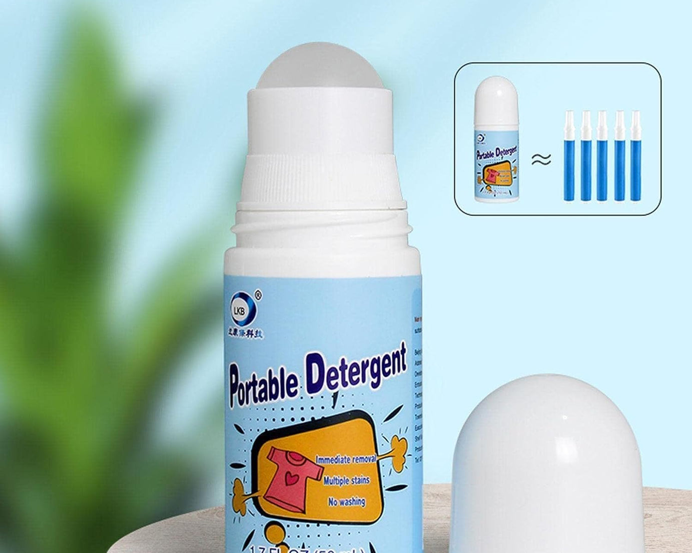 Clothes Stain Remover Bead Design Emergency Stain Rescue Roller-ball Cleaner for Natural Fabric Removes Oil Almost All Types of Fabrics