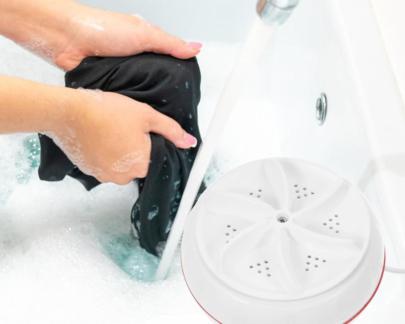 Mini Washing Machine Turbine Washing Machine Door Hinge  Lightweight Turbo Washer with USB Cable For Home, Camping ,College ,Rooms Use