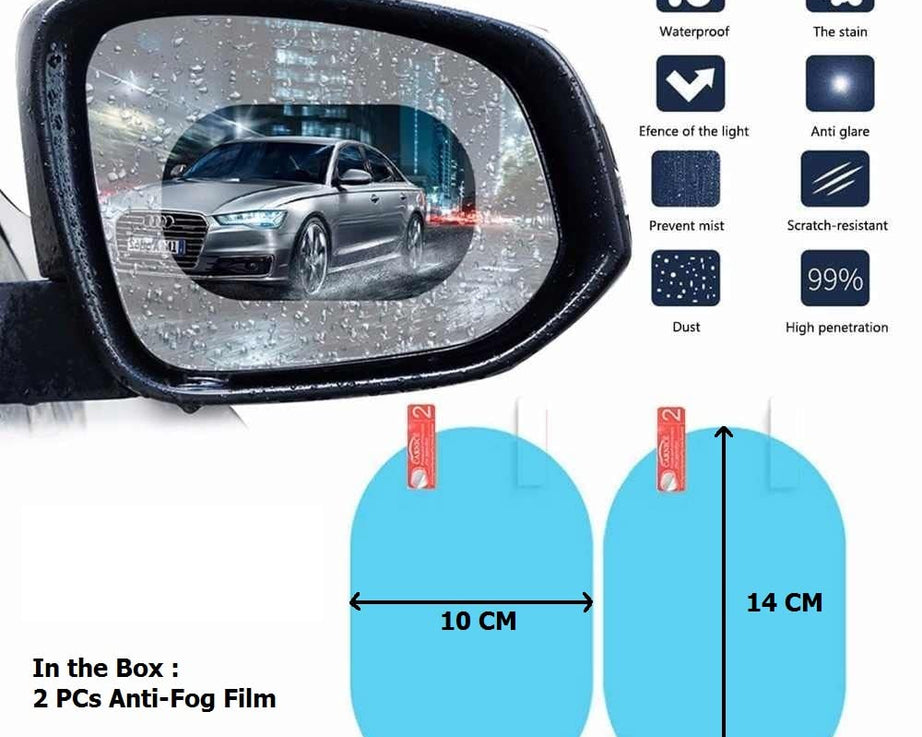 Anti Fog Anti Scratch Interior Rearview Car Mirror Film Waterproof HD Clear Protective Sticker Film for Safe Driving, Car Mirrors, Side Windows