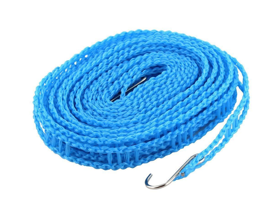 Clothesline drying nylon rope with hooks