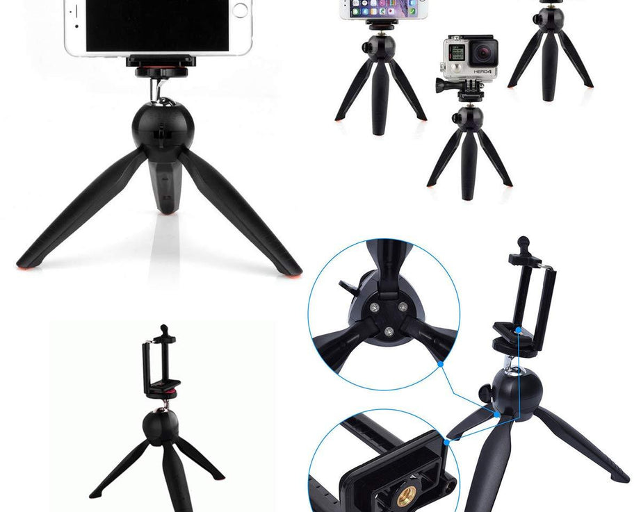 Mini tripod with phone holder