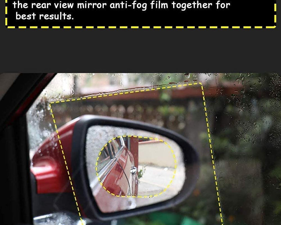 Anti Fog Anti Scratch Interior Rearview Car Mirror Film Waterproof HD Clear Protective Sticker Film for Safe Driving, Car Mirrors, Side Windows