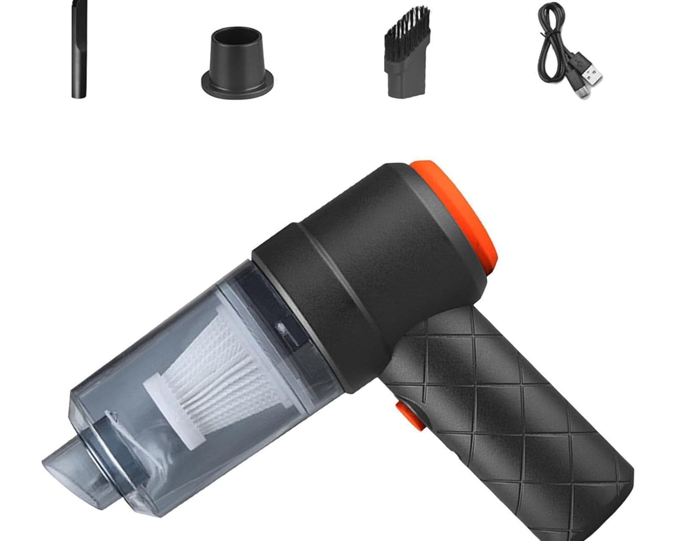 Vacuum Cleaner Dust Collection 2 in 1 Car Vacuum Cleaner High-Power Handheld Wireless Vacuum Cleaner Home Car Dual-use Portable USB Rechargeable Mini Car Vacuum for Vehicle, Home and Offic