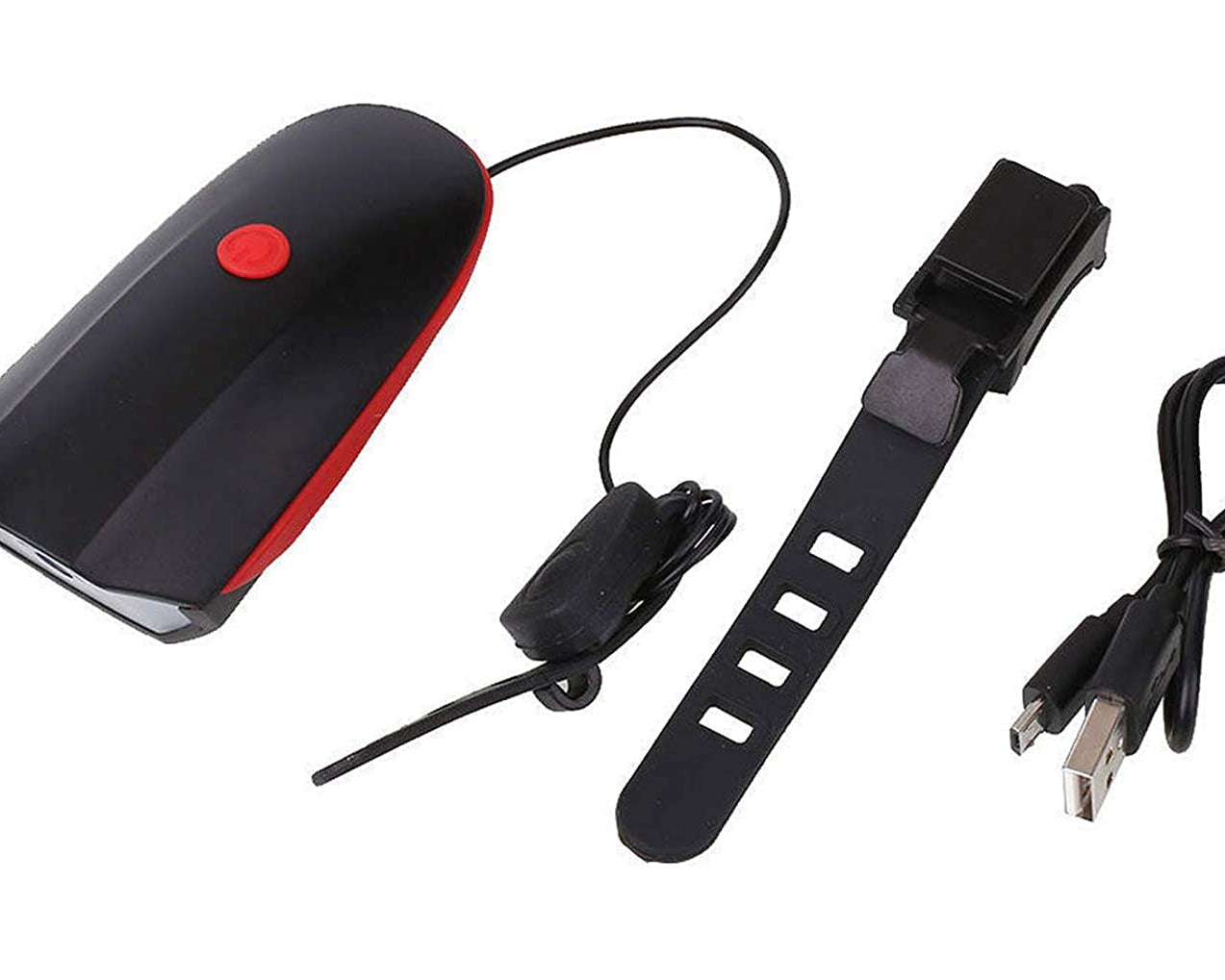 High-intensity rechargeable LED bike light.