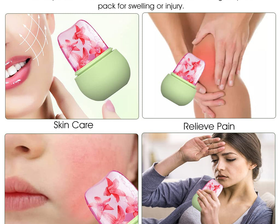Unique shape silicone face roller, easy grip,