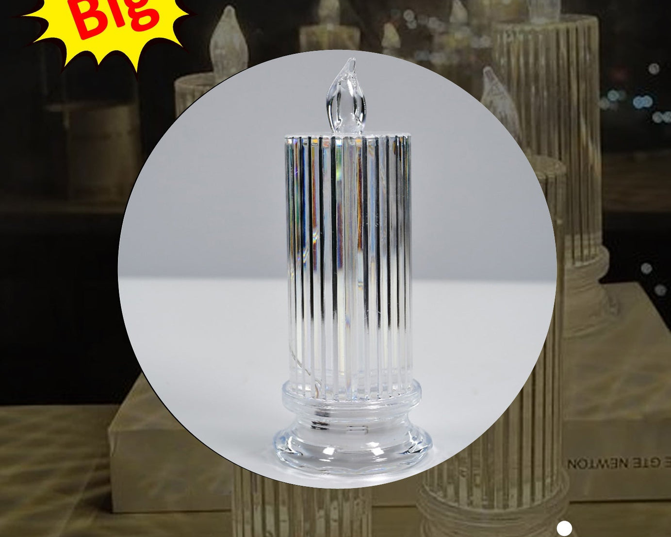 Crystal candle lights for home decoration.