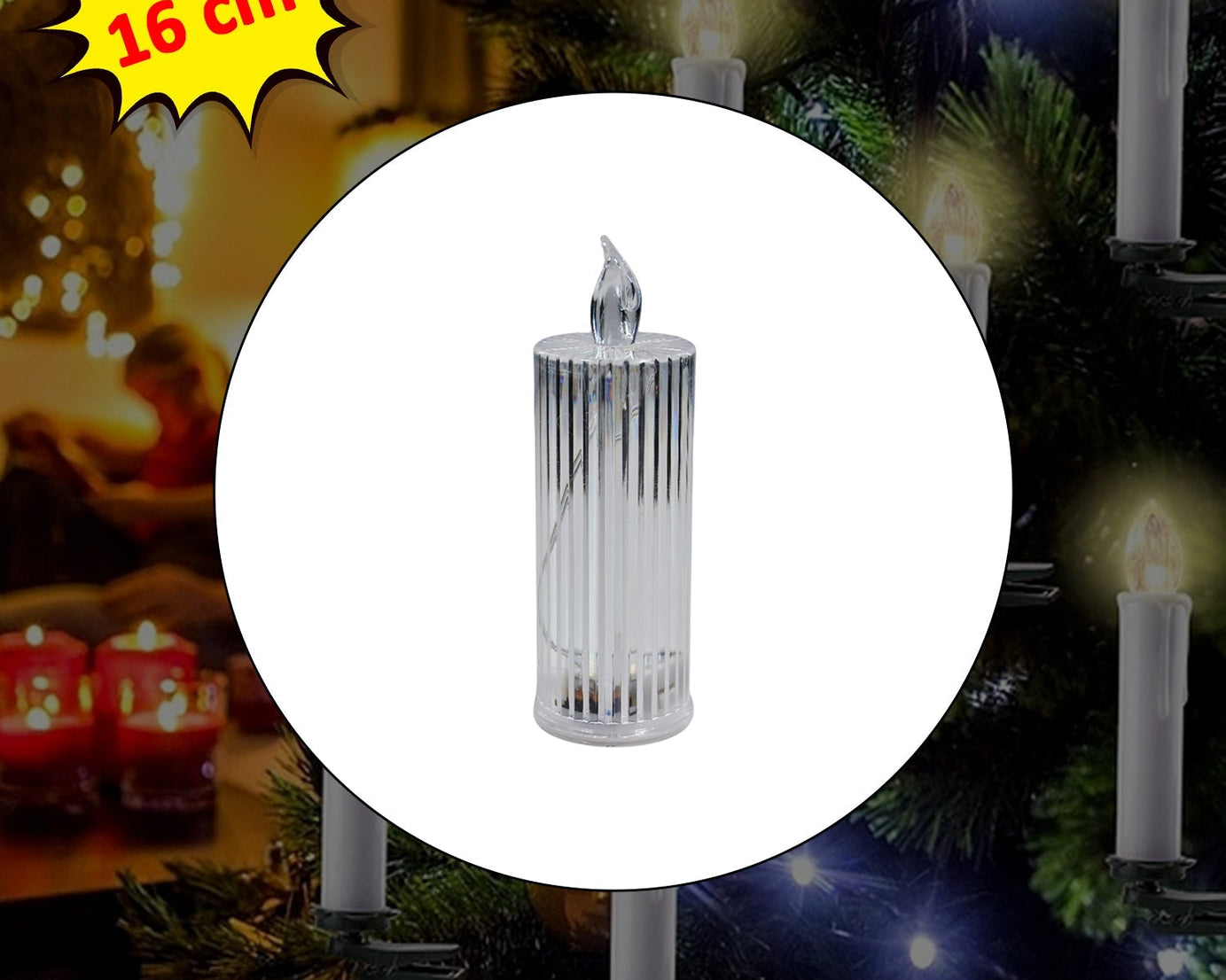 Simple crystal candle lights for home decor.