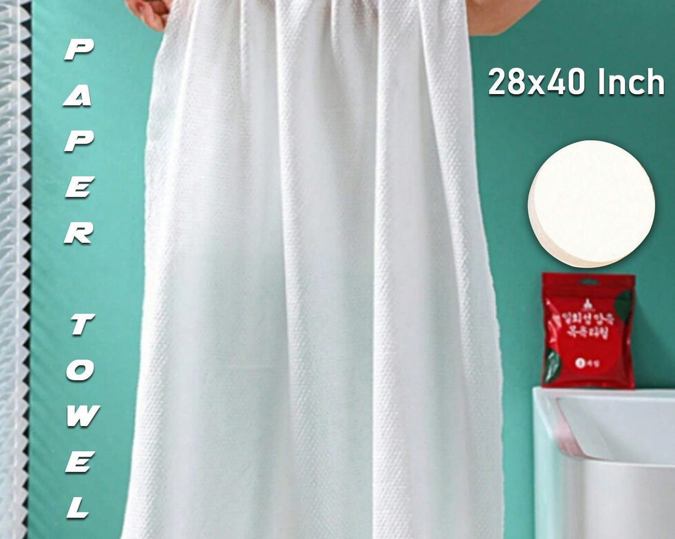 Compressed Towels Portable Disposable Compressed Cotton Coin Tissue Towel for Travel, Camping, Hiking, Sport, Beauty Salon, Home Hand Wipes (28x40 Inch)