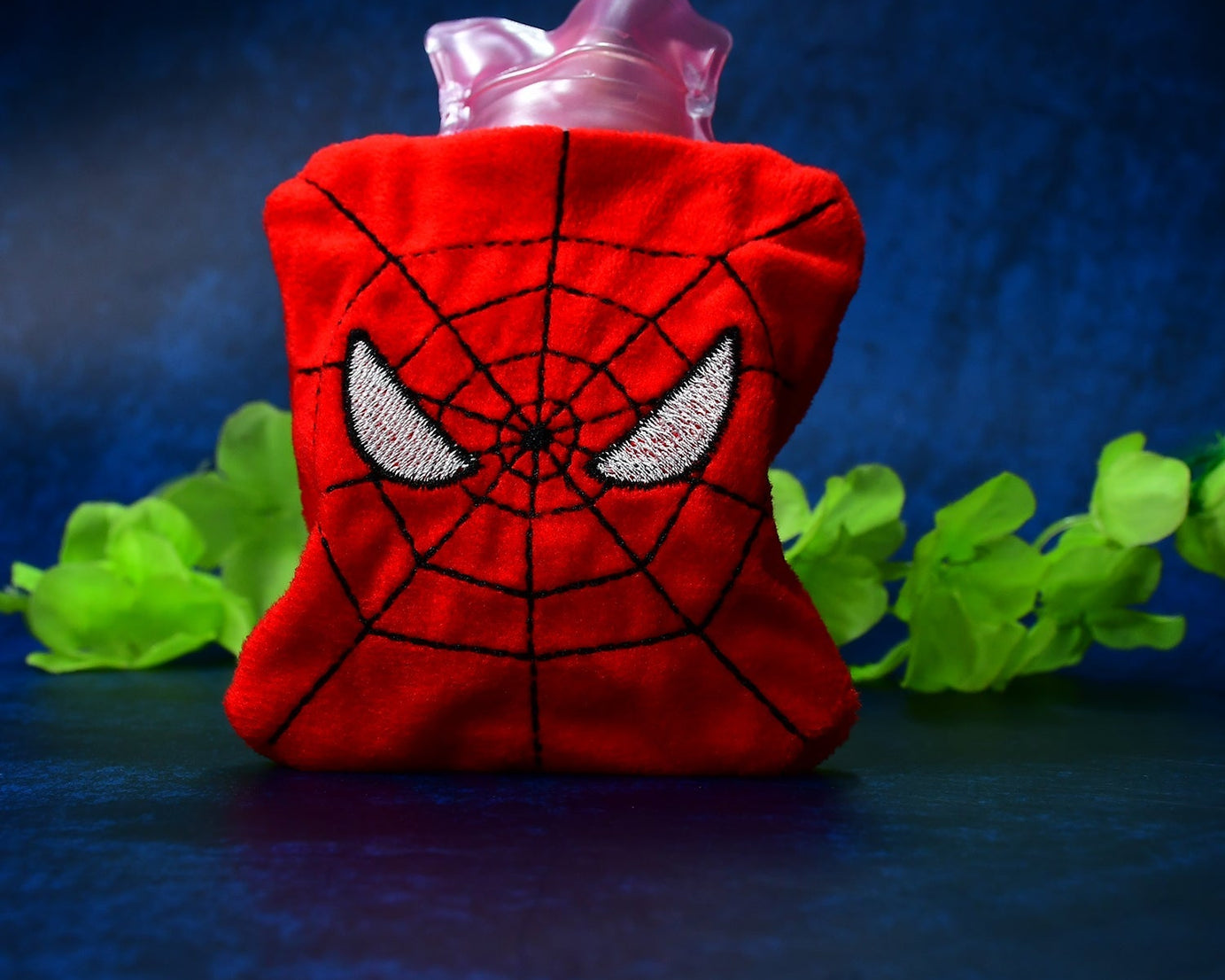 Hot water bag with Spiderman design for neck, shoulder pain