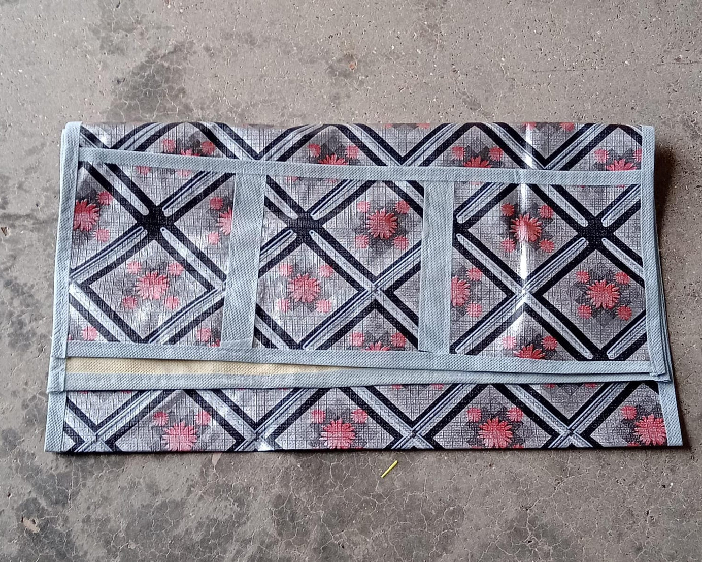 Mixed design fridge top cover for added kitchen style.