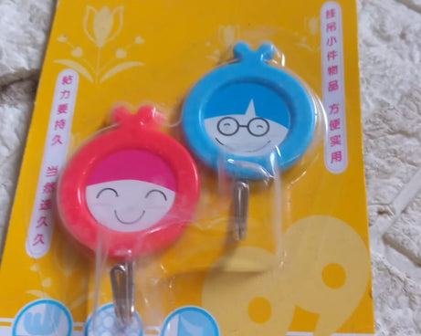 Multipurpose Self-Adhesive Hooks (2 Pc): Heavy Duty, Waterproof, Bathroom, Kitchen