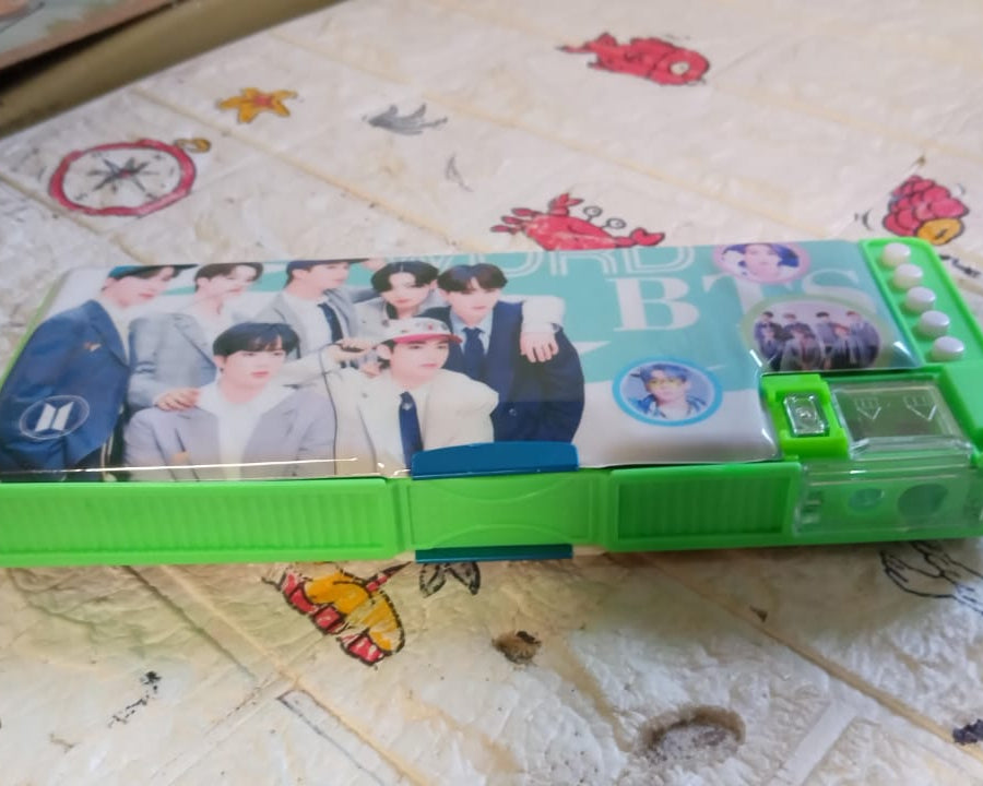 Multipurpose Compass Box (2 Compartments): Cartoon Pencil Case for Kids