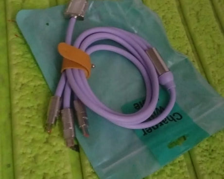 3 in 1 Multi Super Fast Charging Cable (1 Pc)