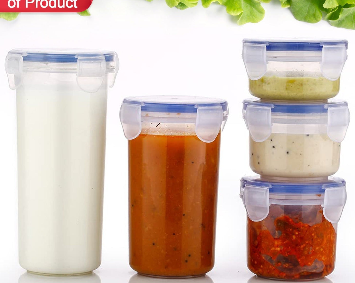 Plastic Liquid Round Airtight Food Storage Container with Leak Proof Locking Lid